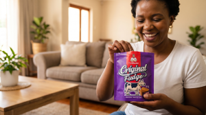 Original Fudge in South Africa being enjoyed by a South African woman