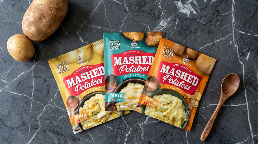 Instant Mashed Potato Sachets on a kitchen counter by The Master